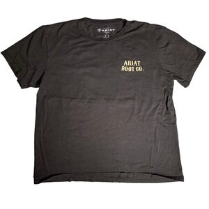 Ariat Mens Cocky Cowboy Rooster Graphic T-Shirt Charcoal Gray Large Cotton Tee